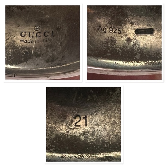 Gucci Silver Feline Cat Ag 925 Sterling Silver Men\'s Ring Sz 21/US 9.5 .4oz